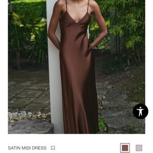 Zara Chocolate Brown Maxi Dress
